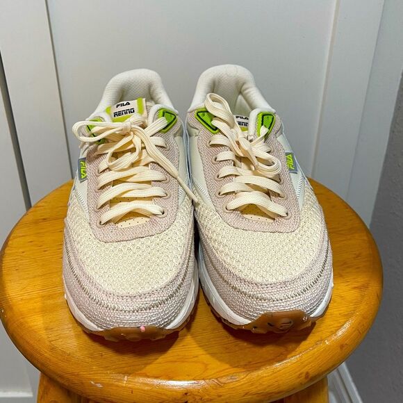 New FILA RENNO ECO Beige Sneakers Mesh Men’s Size 8,5/ womens 10 New - Picture 5 of 8